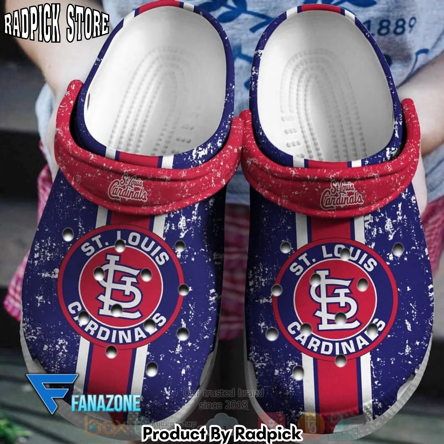 Radpick st louis cardinals mlb sport clogs shoes comfortable for men women cci rp6521266